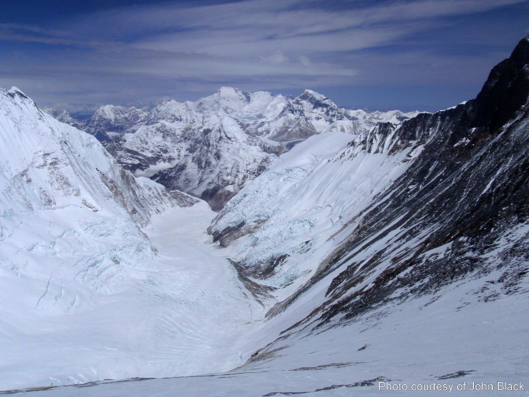 Camp 2 far below the Lhotse Face